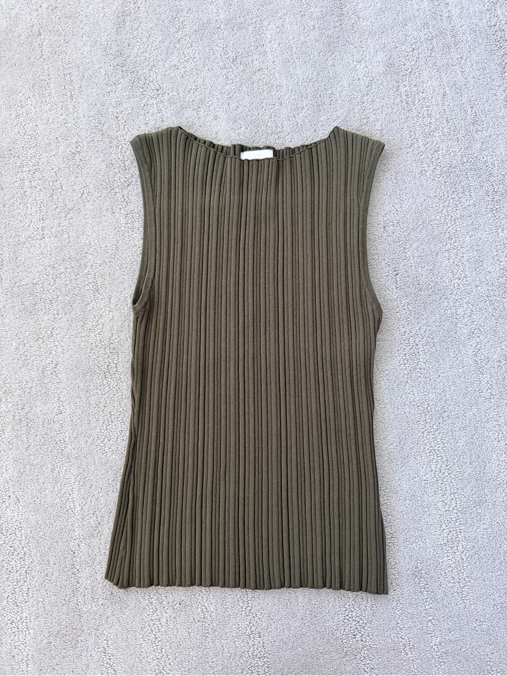 DISSH Olive Ribbed Sleeveless Tank Top